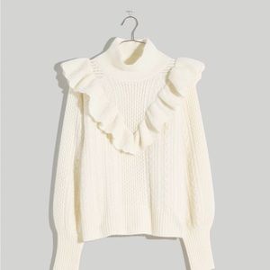 Madewell Cable Winslow Mockneck Pullover Sweater nwt xxl